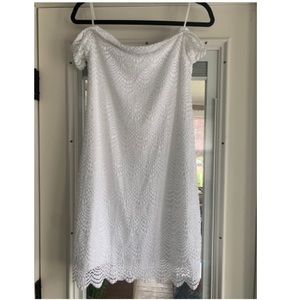 White off the shoulder Lilly dress!